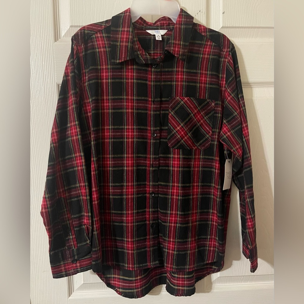 Time and Tru womens flannel shirt size medium. 100% cotton